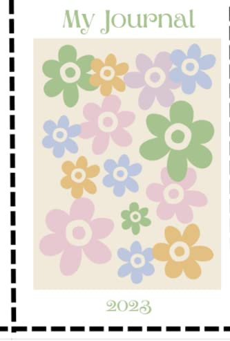 Flower Power Journal- 2023 Calendar 6x9 200 Blank Lined Pages I Groovy Flowers Notebook for Journaling, Writing, Planning, Organizing