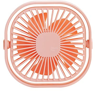 Puooifrty Ventilador Escritorio USB 4 Pulgadas Ventilador Mesa PortáTil 3 Velocidades Ventilador RefrigeracióN PequeñO Ventilador Escritorio Silencioso Giratorio 360° para Oficina Casa Rosa