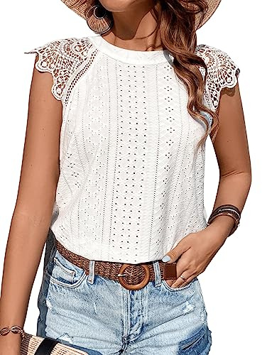 GORGLITTER Trachtenbluse Damen Modern Spitzenbluse Elegant Spitzen Oberteile Bluse Mit Schleife Blusenshirt Boho Oberteil