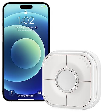 Onvis Smart Button Thread, Wireless 5-Keys Scene Remote Controller, Mini Dimmer Light Switch for Smart Home Devices, Smart Home Automation Scenario Switch, Works with Apple HomeKit