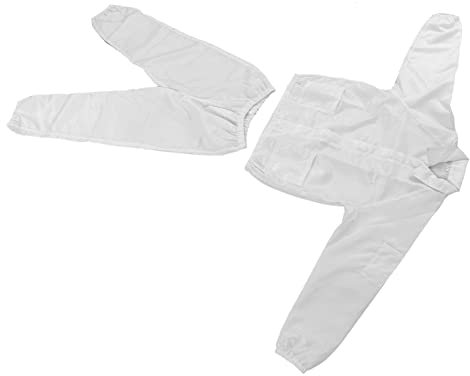 Schutzoverall, Werkstattoverall weiß in Allen Größen, Overalls aus Polyestergewebe, Schutzanzüge für Männer und Frauen, Overalls und Overalls, Arbeitskleidung (XXXL)