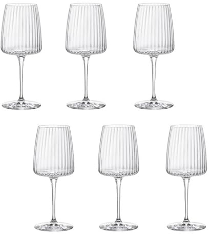BORMIOLI Lot de 6 verres en verre exclusif Chardonnay White Wine 37,4 cl Rocco