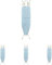 Addis Ironing Board Cover In Floral Blue, fits small to medium Ironing boards up to 111 x 35cm (Pack of 4)