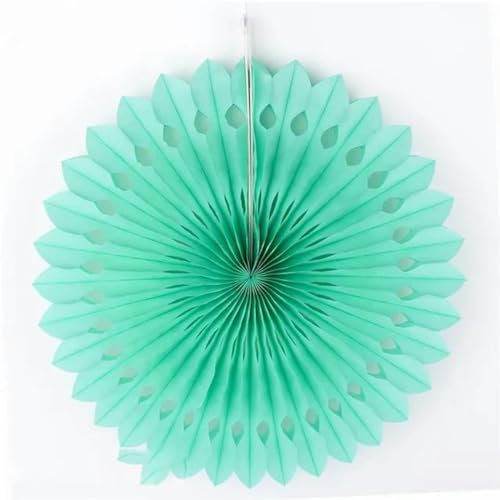 Valentinstag Party Handgefertigtes Seidenpapier Waben rot Ball Blume Hochzeit Geburtstag Wabenbälle Laterne-Fächer mint-8 Zoll 20cm