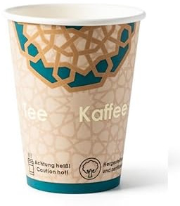 bick.shop Lot de 100 gobelets en carton de 300 ml, gobelets à café, gobelets à boire, vaisselle de fête, gobelets jetables (300)