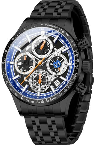 SAPPHERO Uhren Herren Chronograph Herrenuhren Analog Quarz, 50M Wasserdicht, Casual Business Armbanduhr, Stylisches Design, Elegantes Geschenk