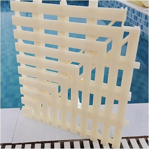 HGOuhK Rejilla de Piscina Rejilla de Drenaje de ángulo Recto giratoria for Piscina, Rejilla de desbordamiento empalmada, Rejilla de Drenaje de plástico for Bricolaje(25x25cm)