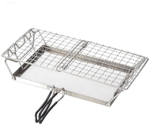 Ejoyous Grille-Pain de Camping pour Cuisinière à Gaz, Grille-Pain de Camping en Acier Inoxydable avec Poignée Pliante, Grille-Pain à Gaz pour Cuisinière à Gaz à 2 Tranches, Grille-Pain