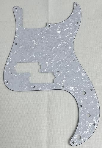 For Fit Fender Japan Precision Bass Style Guitar Pickguard (4-lagig White Pearl)