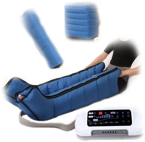 MIZHENG Massaggiatore Piedi E Gambe con 6 Airbag, Apparecchio per Massaggio, Massaggiatore Gambe, Pressoterapia Gambe per Casa, Massaggiatore Gambe Linfodrenante Pressoterapia Linfodrenaggio