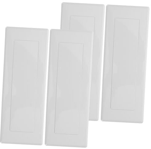 NUOBESTY 4pcs Large Plastic Wall Covering Electrical Box Cover Plates Blanking Outlet Cover Ceiling for Wire Management