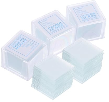 LAPYAPPE 500 Stück Mikroskop Objektträger 22x22mm Quadratisch Aus Glas Mit Deckgläsern Für Laborproben Und Wissenschaftliche Mikroskopie