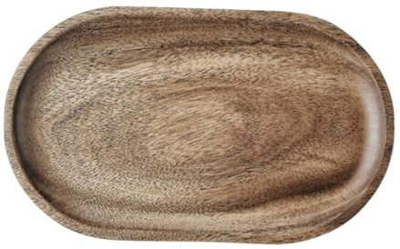 ABOOFAN Holzplatte Für Kuchen Rundes Tablett Aus Acacia-holz Aufbewahrungstablett Für Snacks Und Getränke Dekoratives Essenstablett Für Partys Und Feiertage