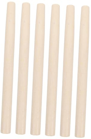 KONTONTY Lot de 6 Manches de Houe en Bois pour Outils de Jardin, Remplacement Facile, Finition Lisse, Poignée en Bois pour Petit Outil