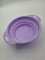 Collapsible Colander – Pastel Assorted Colours – Space-Saving Folding Strainer for Kitchen, Camping & Caravanning – 23.5cm Diameter – PP & TPR (Purple)