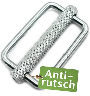 Nickelfreie 𝑨𝒏𝒕𝒊-𝑹𝒖𝒕𝒔𝒄𝒉 Schiebe-Schnalle - 𝑴𝒂𝒅𝒆 𝒊𝒏 𝑮𝒆𝒓𝒎𝒂𝒏𝒚 [1x] - Metall Gurt Schnalle für Gurtband, Rucksack, Outdoor Gürtel, Taschenzubehör - Gürtelschnallen & Verschlüsse