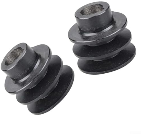 Lecreatekit Polea de correa en V, polea de correa trapezoidal de doble ranura para motor de hierro optimizado tipo A para uso de motor de 168 F 170 F (20 mm)