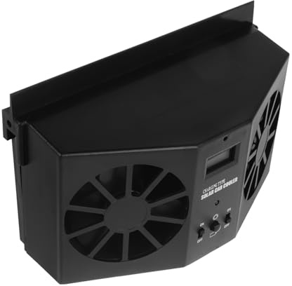Holibanna Solar Powered Car Window Fan with Dual Vents Vehicle Exhaust Fan for Enhanced Air Circulation and Cooling Easy Installation for Car Models