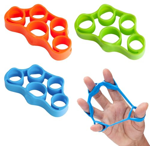 3 Stück Fingertrainer,Handtrainer Fingertrainer,Finger Trainer,Handtrainer Silikon Für Muskeltraining, Stressabbau, Klettern Und Wiederherstellung Von Verletzungen