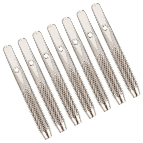 Mobestech 7 Stück Harfen Saitenstift aus Metall Zither Stimmwirbel mit Gezacktem Fixierboden und Quadratischem Kopf Saitenspannung Einstellbar Zubehör für Lyra und Handgefertigte Harfen