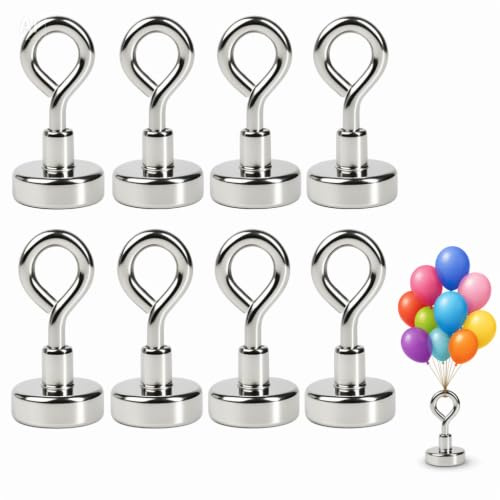 Poids Magnétiques pour Ballon Hélium - Lot de 8 Supports Réutilisables 12 mm, Fixation Stable et Sécurisée pour Décoration Mariage, Anniversaire, Fête et Noël
