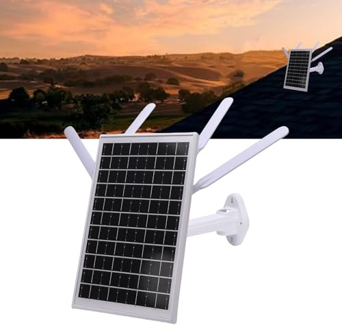 ZAICOLER Solar-WiFi-Extender-Signalverstärker, Solarbetriebener 4G-LTE-Modem-Router, 300 Mbit/s, Outdoor, IP66 mit 18000-mAh-Akku, 7-Tage-Stromversorgung für Camping, Wohnmobil, N (Schwarze Antennen)