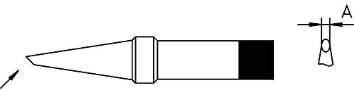 Weller 4PTAA9-1 Panne de fer à souder forme ronde, biseautée Taille de la panne 1.6 mm Contenu 1 pc(s)