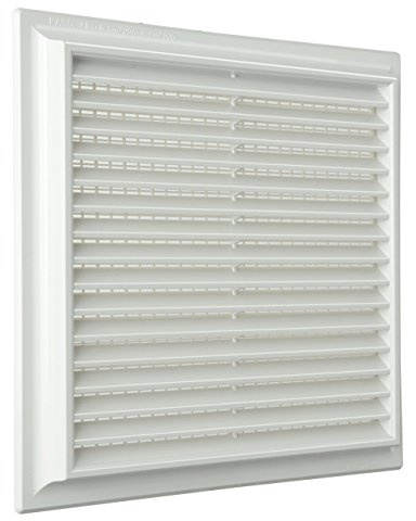 La ventilación g15r2424b-y Rejilla plástico Quadra de superponer, blanco, 240 x 240 mm