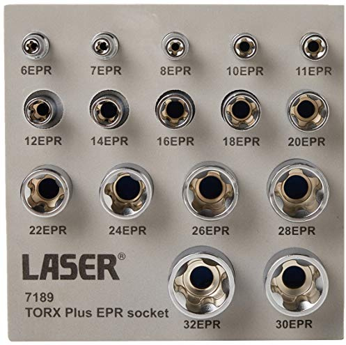 Laser 7189 Torx® Plus EPR-Steckschlüsselsatz 1/4 Zoll D, 3/8 Zoll D, 1/2 Zoll D, 16-teilig