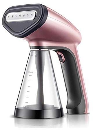 Tbslee Plancha Ropa Vapor Vertical, Hierro De Vapor De La Ropa para La Ropa 1200W Plancha De Mano Eliminación Rápida De Calor Y Arrugas 260ML para El Hogar Y El Viaje (Oro Color De Rosa)