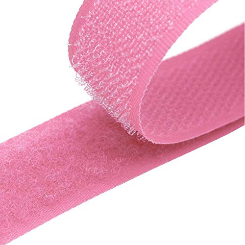 4m Klettband zum Nähen 20mm Flausch- & Hakenband 50 Farben Klettverschluss, Größe:20mm, Gurtband:515 rosa