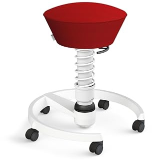 aeris Swopper Air – Ergonomischer Hocker mit extra weicher Polsterung – Bürohocker höhenverstellbar mit Rollen –Sitzhocker für einen gesunden Rücken, Feder Standard