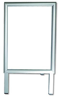 Kundenstopper DIN A3 Aluminium-Klapprahmen rostfrei horizontal und vertikal - Ideal für Makler, Restaurants, Messen o.Ä. (DIN A3 vertikal)