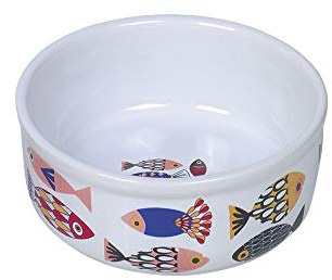 Nobby Katzen Keramik Schale Fish, Ø 13,5 x 4,5 cm, 0,25 l, 1 Stück