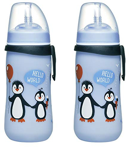NIP straw cup 300 ml Set da 2 Trainer tazze con maniglie Toddler drink bottiglia di paglia regali 18 mesi+