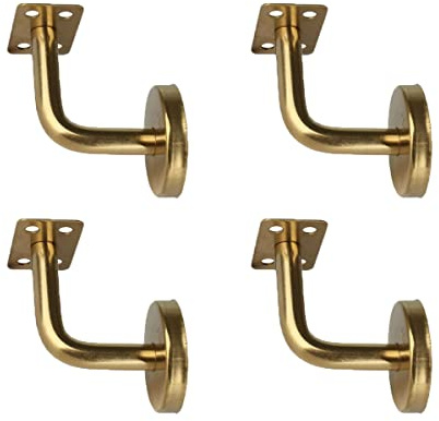 4 Stück Flach Handlaufträger Edelstahl Handlaufhalter Handlauf Halterung Treppengeländer Handlaufstütze mit Abdeckrosette für Wandhalter