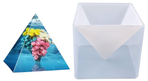 LATRAT Oriental Pyramide Silikonform Kegelwürfel, Pyramide Form Gießform für Harz Handwerk Silikon Form Kunststoffrahmen Dreidimensionales Dreieckige Pyramide 15 cm