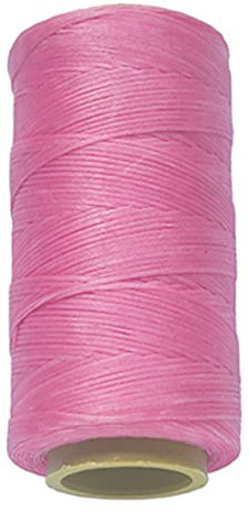 Anawakia 260 m Wax Thread Sewing Thread All-Purpose Waxed Leather Thread Cord Leather Yarn Sewing Craft Saddle Thread Thread Diameter 0.8 mm (Pink)