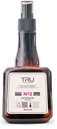 TRU Barbers Eau De Cologne After Shave Spray 250ml NOIR - Langanhaltender Duft, Premium Herrenpflege, Beruhigende Pflege nach der Rasur