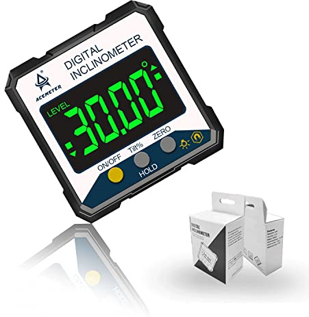 Magnetic Digital Angle Finder Protractor Inclinometer- Digital Inclinometer -Fast & Stable Measurement Tool with Magnetic Base and Backlit Display