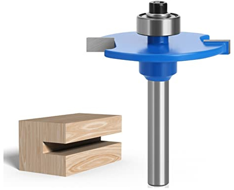 DOUZLE 1pcs Biscuit Joint Slot Cutter Router Bit, 6mm 6.35mm Shank T-Sloting Biscuit Joint Slot Cutter Jointing Slotting Router Bit 4mm Height Milling Cutter (Size : 6.35mm shank)