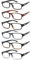 COJWIS 6 Pack Lesebrille für Herren Damen Blaulichtfilter Brillen Anti Blaulicht PC Gaming Modebrille Sehhilfe Lesehilfe (6 Farbe Mischen, 0.50, multiplier_x)