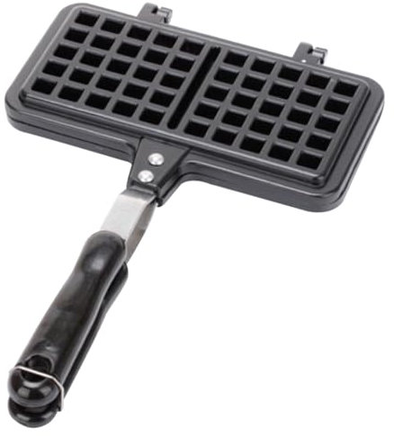 LYEAA Rectangle Camping Waffle Maker Pan Belgian Waffle Maker Stove Top Waffle Maker Pan Waffle Maker Machine for Family Breakfast Baking