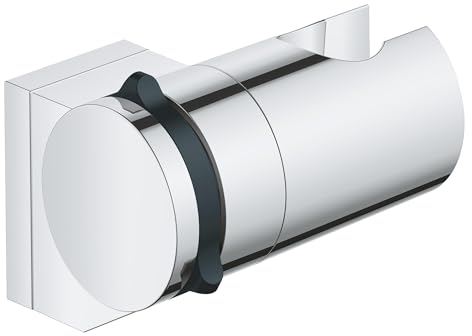 GROHE Vitalio, Universal Duschkopf Halterung (Wandmontage, verstellbar, belastbar mit bis zu 20kg, langlebige Oberfläche, zum Kleben oder Bohren, mit Schrauben & Dübel, ohne Kleber), chrom, 26183001