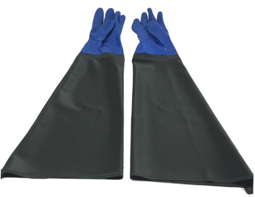 BESTonZON 1 Paar Industriehandschuhe Arbeitshandschuhe Neopren Schwerstarbeit Labor Latex einmalhandschuhe verschleißfeste Handschuhe verlängerte Handschuhe verdicken Gummi