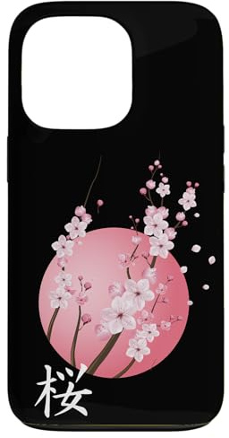 Cerisier en fleur Kanji Sakura Sunrise et cerisier japonais en fleur Coque pour iPhone 13 Pro