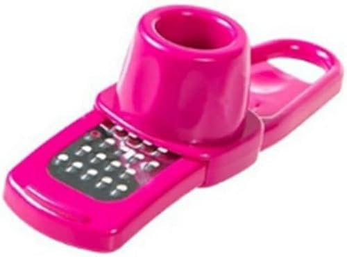 Mini rallador rojo rosa triturador de nuez moscada rallador rallador de ajo, cortador manual de carne de cocina, frutas y verduras, nueces, picador, prensas de ajo, herramientas de ajo