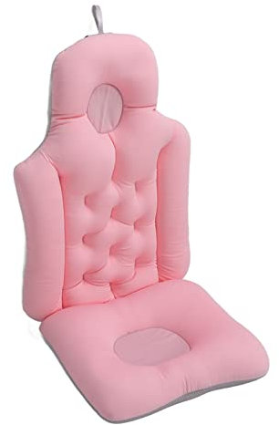Ganzkörper-Badewannenkissen Mit Weicher, Atmungsaktiver, Klappbarer Kopfstütze und Rückenstütze für Erwachsene, Spa (Rosa)