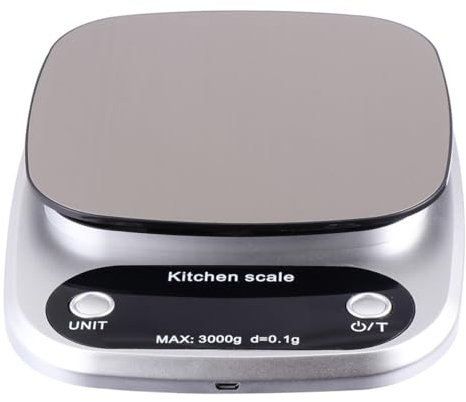 PRETYZOOM Báscula De Cocina De Acero Inoxidable Báscula Digital Para Alimentos Pantalla Lcd Herramienta De Medición Para Cocina De Bolsillo