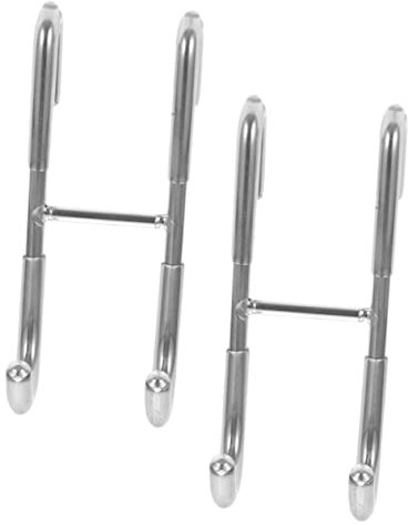 BAZEITFLOW Ganci Per Porta Doccia in Acciaio Inox 304 Antiruggine, Set Da 2 Pezzi Senza Foratura, Ganci Per Asciugamani Per Porta in Vetro Bagno, Organizzatore Compatto Per Doccia